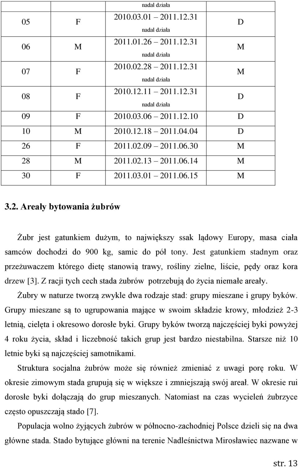Jest gatunkiem stadnym oraz przeżuwaczem którego dietę stanowią trawy, rośliny zielne, liście, pędy oraz kora drzew [3]. Z racji tych cech stada żubrów potrzebują do życia niemałe areały.