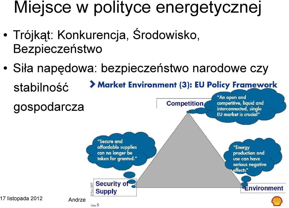 Bezpieczeństwo Siła napędowa: