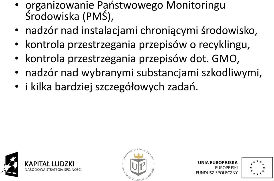 przepisów o recyklingu, kontrola przestrzegania przepisów dot.