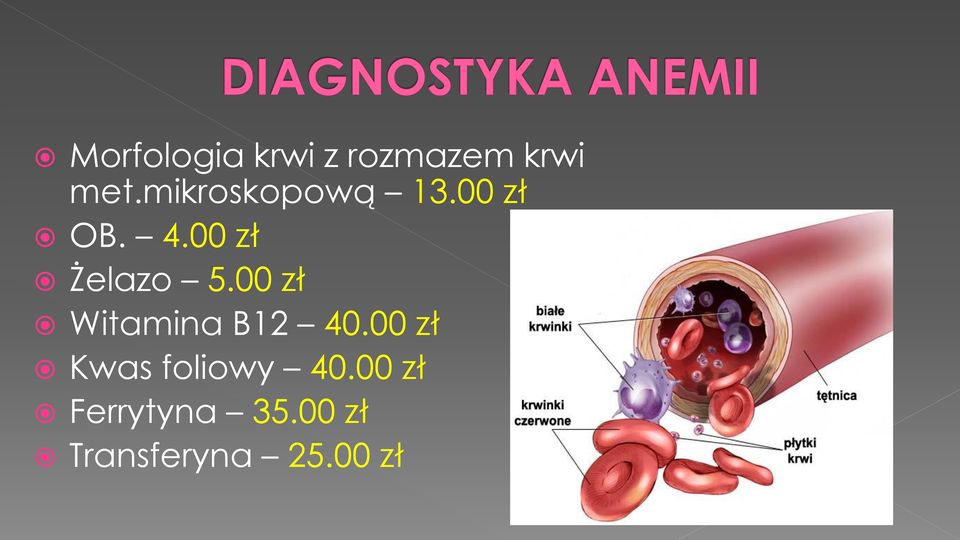 00 zł Żelazo 5.00 zł Witamina B12 40.