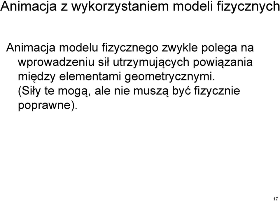 utrzymujących powiązania między elementami