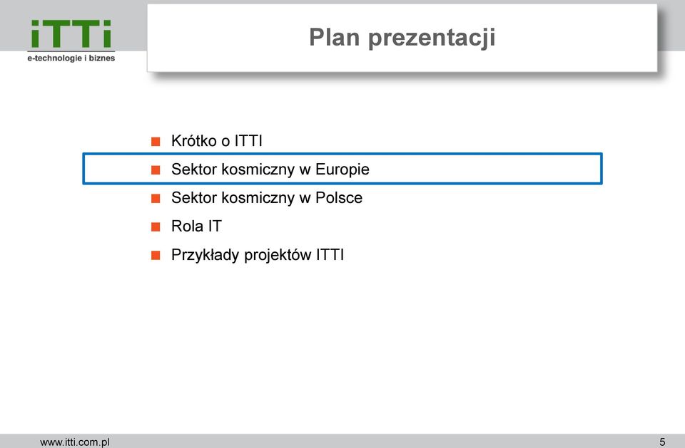 Europie Sektor kosmiczny w