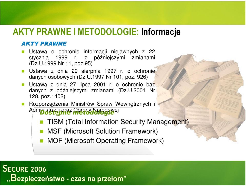 o ochronie baz danych z późniejszymi zmianami (Dz.U.2001 Nr 128, poz.