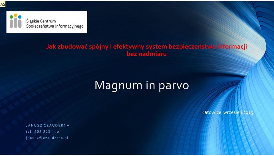 parvo Katowice wrzesień 2015 JANUSZ CZAUDERNA t e