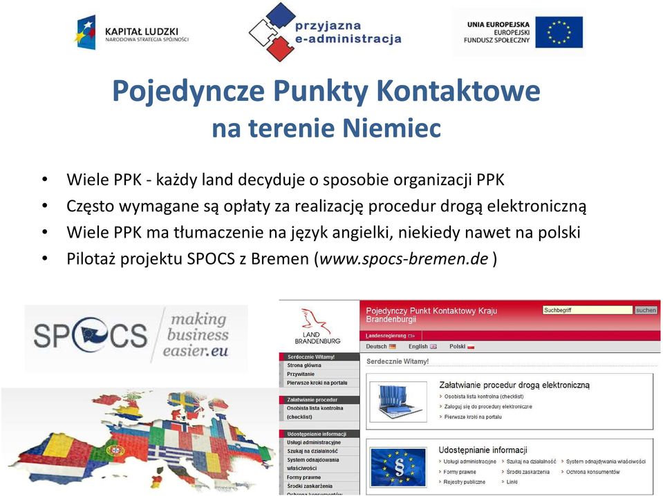 realizację procedur drogą elektroniczną Wiele PPK ma tłumaczenie na język