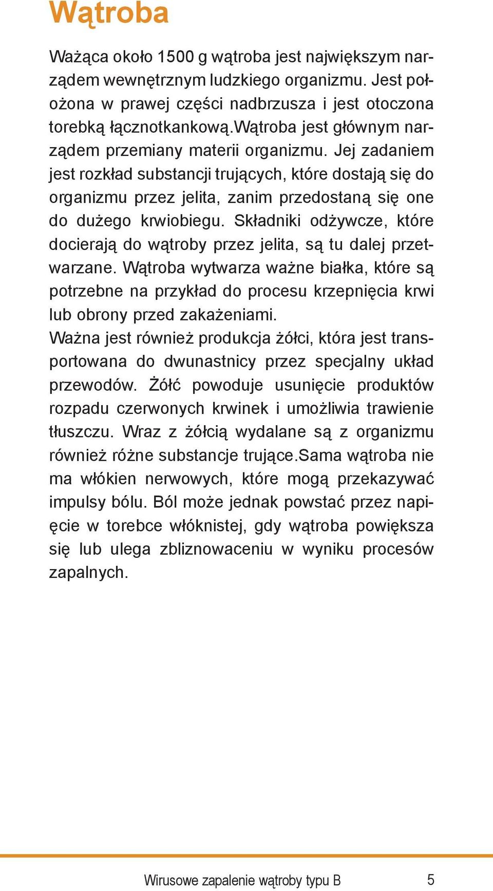 Składniki odżywcze, które docierają do wątroby przez jelita, są tu dalej przetwarzane.