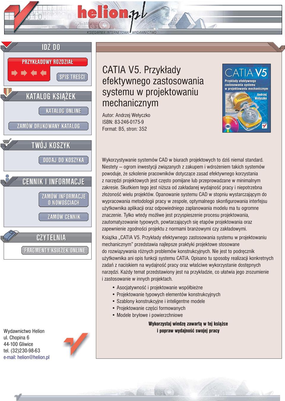 Chopina 6 44-100 Gliwice tel. (32)230-98-63 e-mail: helion@helion.