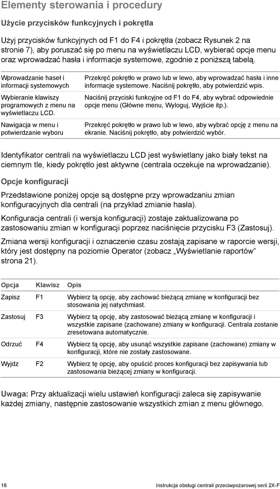 Wprowadzanie haseł i informacji systemowych Wybieranie klawiszy programowych z menu na wyświetlaczu LCD.