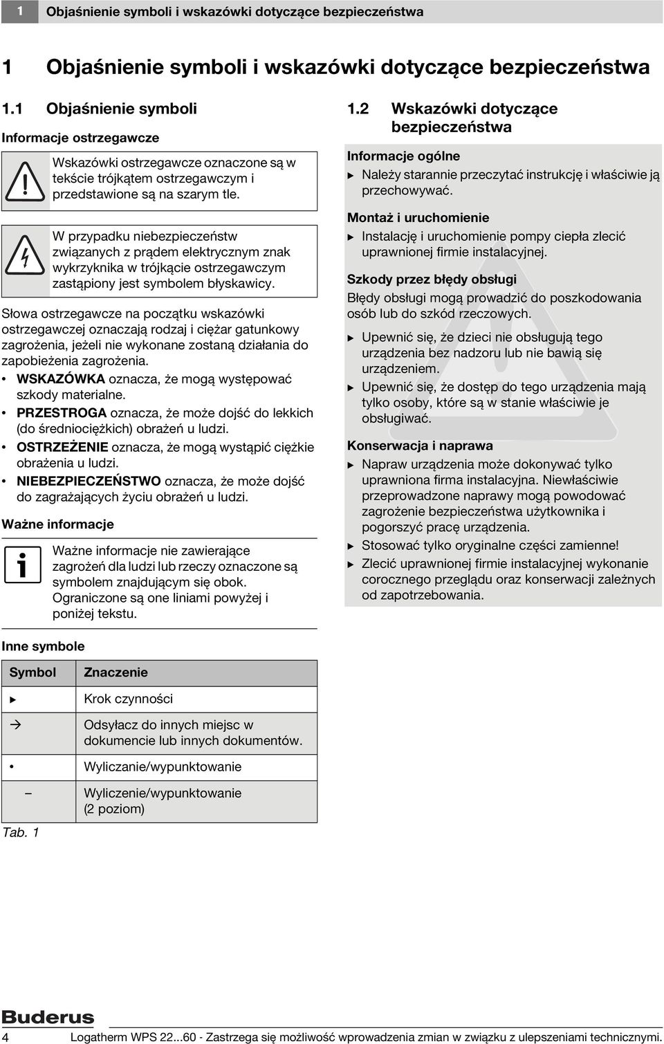 W przypadku niebezpieczeństw związanych z prądem elektrycznym znak wykrzyknika w trójkącie ostrzegawczym zastąpiony jest symbolem błyskawicy.