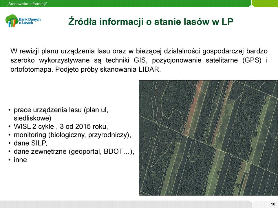 ortofotomapa. Podjęto próby skanowania LIDAR.