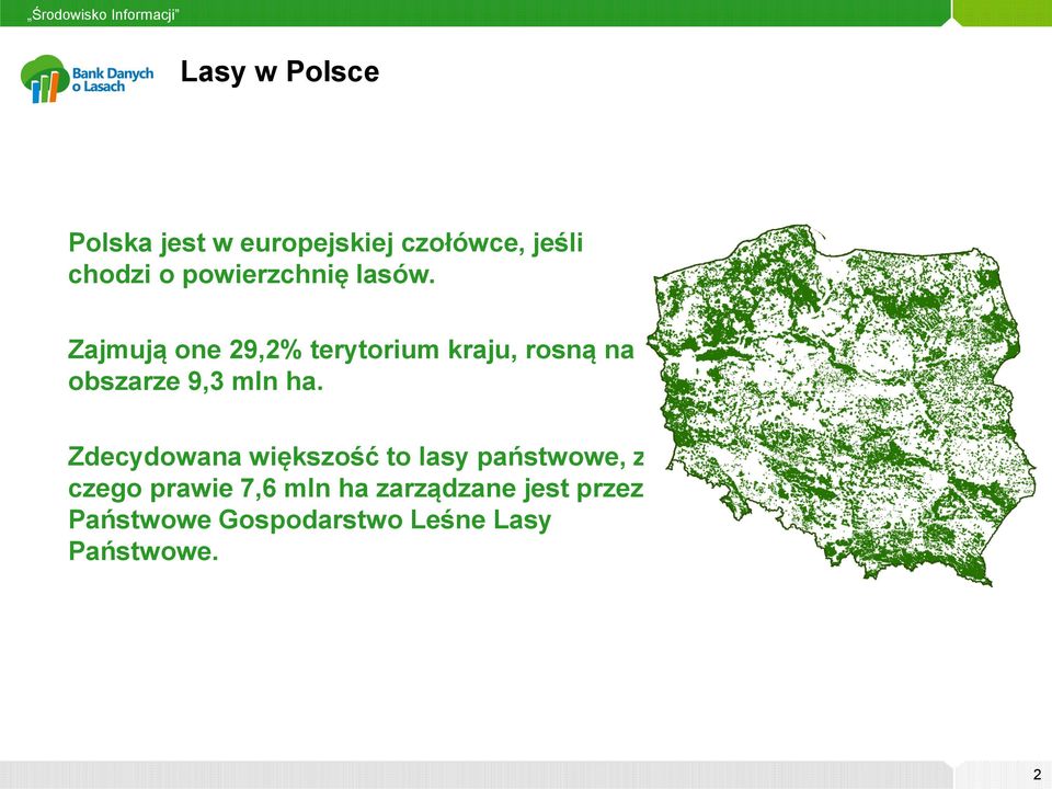 Zajmują one 29,2% terytorium kraju, rosną na obszarze 9,3 mln ha.