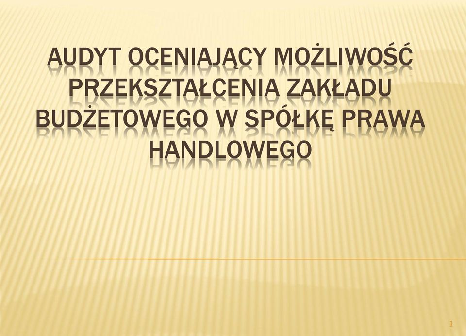 PRZEKSZTAŁCENIA