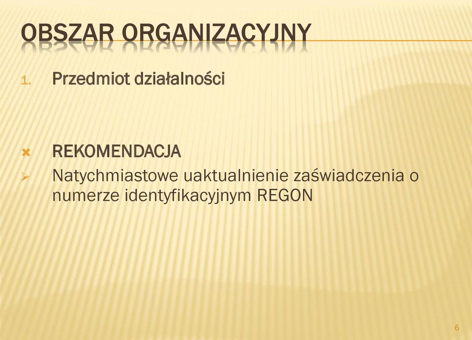 REKOMENDACJA Natychmiastowe