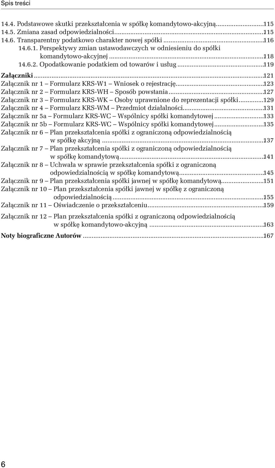 ..127 Załącznik nr 3 Formularz KRS-WK Osoby uprawnione do reprezentacji spółki...129 Załącznik nr 4 Formularz KRS-WM Przedmiot działalności.