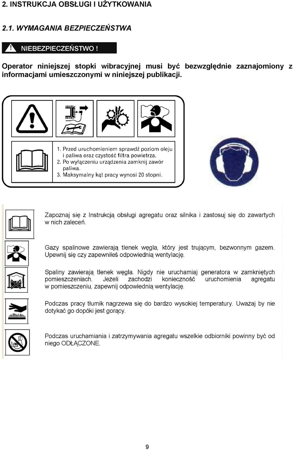 stopki wibracyjnej musi być bezwzględnie
