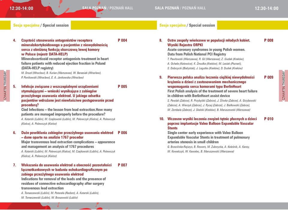 antagonists treatment in heart failure patients with reduced ejection fraction in Poland (DATA-HELP registry) M. Drozd (Wrocław), B. Kurian (Warszawa), W. Banasiak (Wrocław), P.