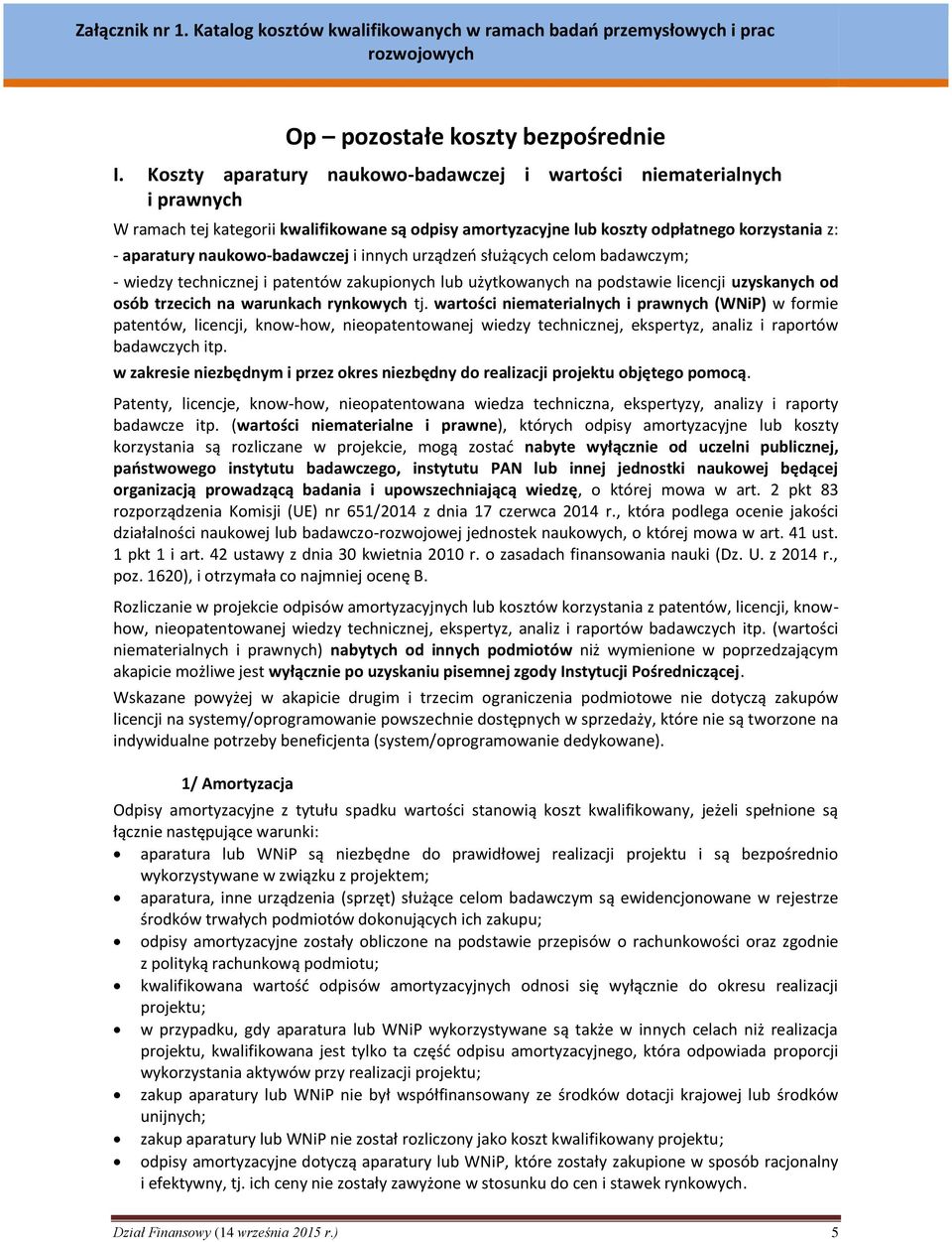 naukowo-badawczej i innych urządzeń służących celom badawczym; - wiedzy technicznej i patentów zakupionych lub użytkowanych na podstawie licencji uzyskanych od osób trzecich na warunkach rynkowych tj.