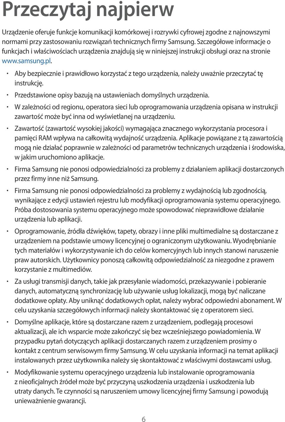 Aby bezpiecznie i prawidłowo korzystać z tego urządzenia, należy uważnie przeczytać tę instrukcję. Przedstawione opisy bazują na ustawieniach domyślnych urządzenia.