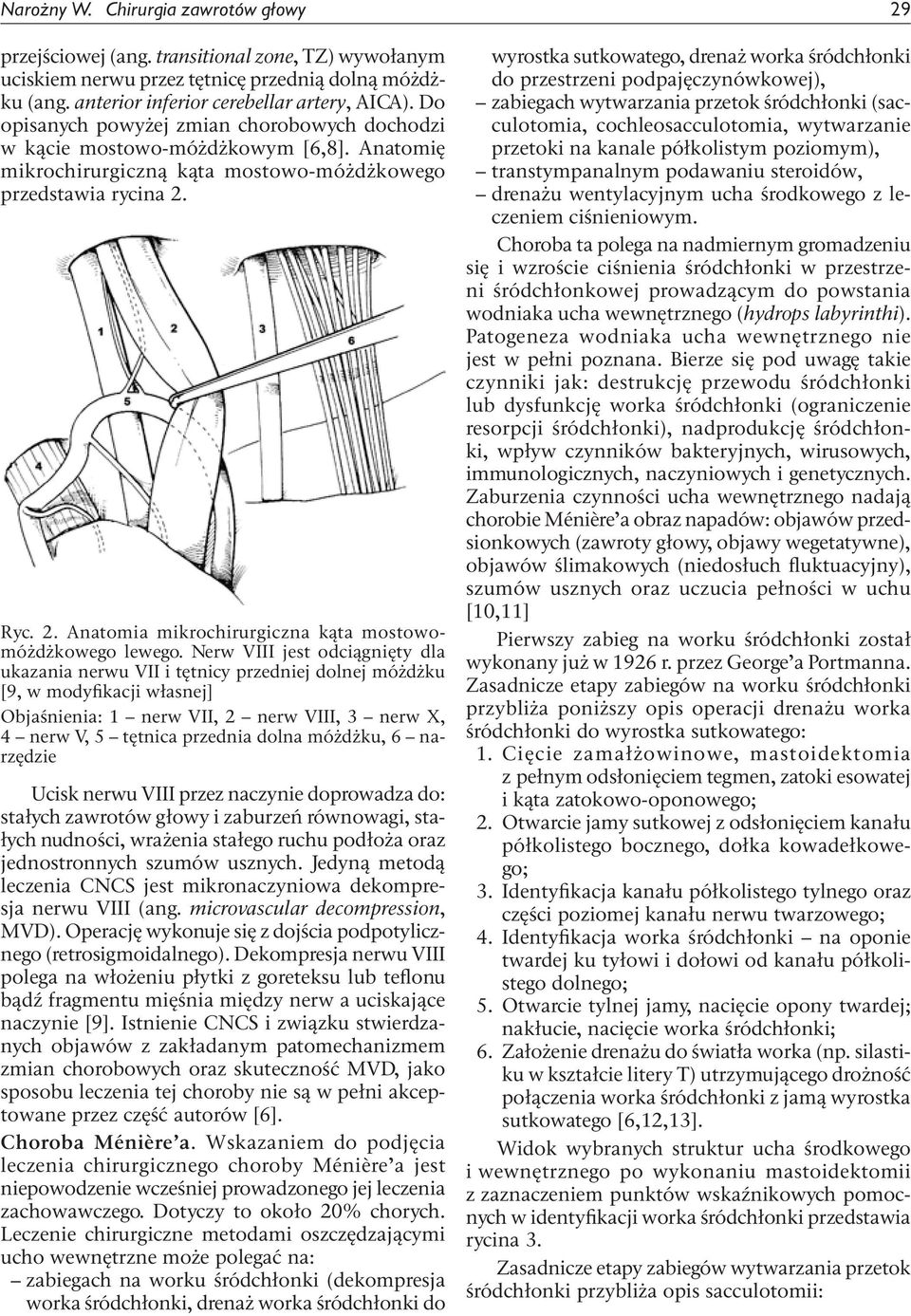 Ryc. 2. Anatomia mikrochirurgiczna kąta mostowomóżdżkowego lewego.