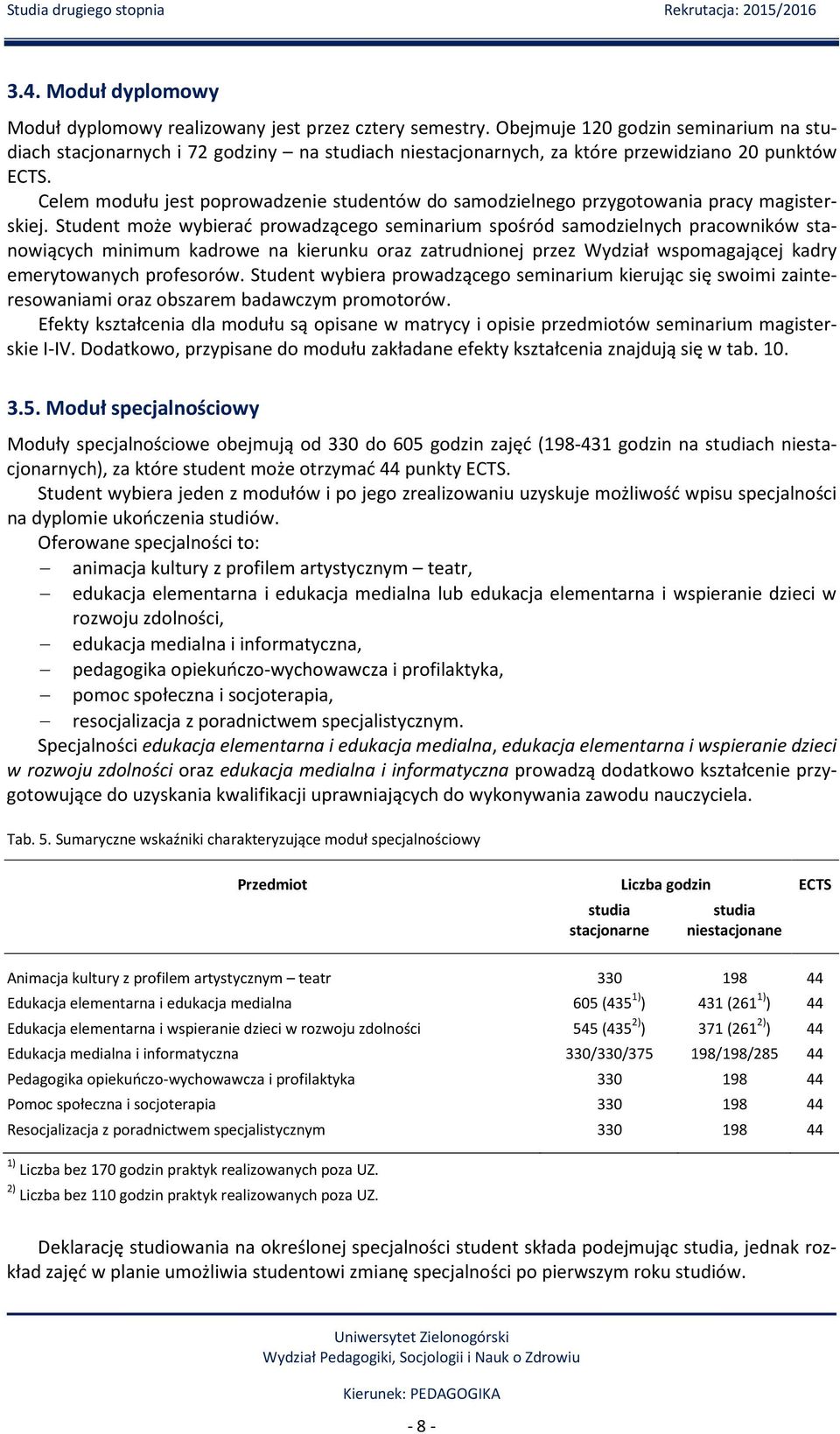 Celem modułu jest poprowadzenie studentów do samodzielnego przygotowania pracy magisterskiej.