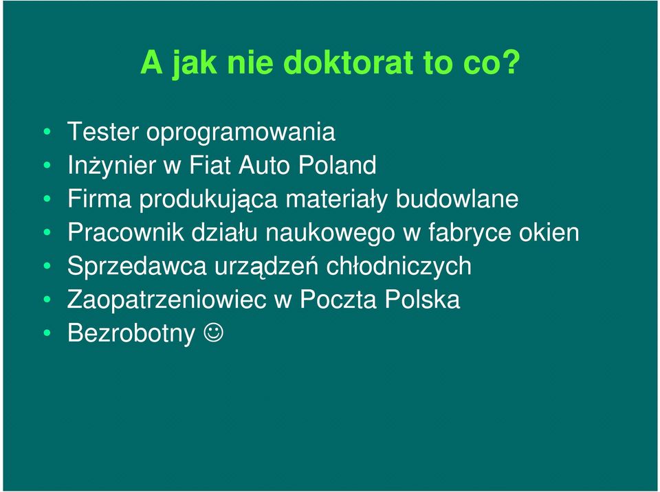 produkująca materiały budowlane Pracownik działu naukowego