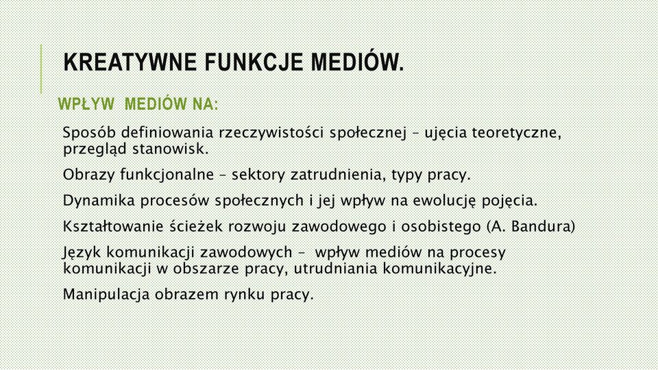 Obrazy funkcjonalne sektory zatrudnienia, typy pracy.