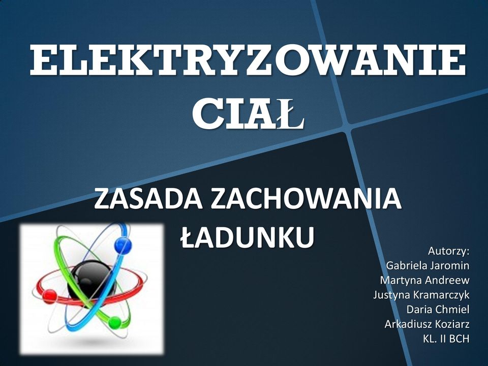 Podczas Elektryzowania Ciał Spełniona Jest Zasada Zachowania ELEKTRYZOWANIE CIAŁ ZASADA ZACHOWANIA ŁADUNKU - PDF Free Download
