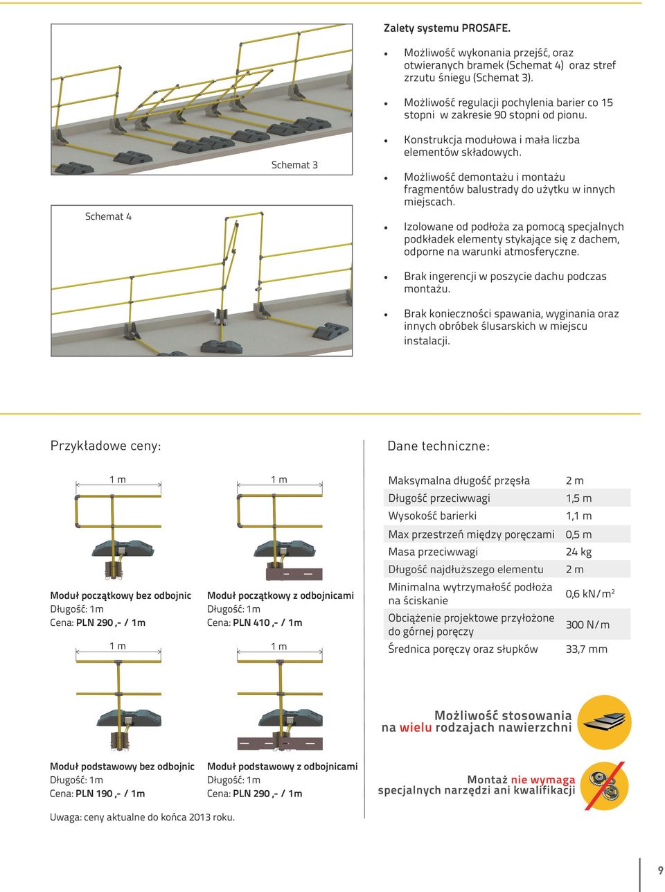 Możliwość demontażu i montażu fragmentów balustrady do użytku w innych miejscach.