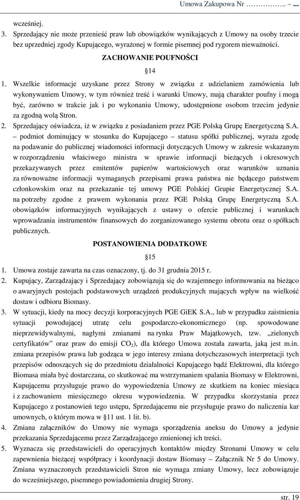ZACHOWANIE POUFNOŚCI 14 1.