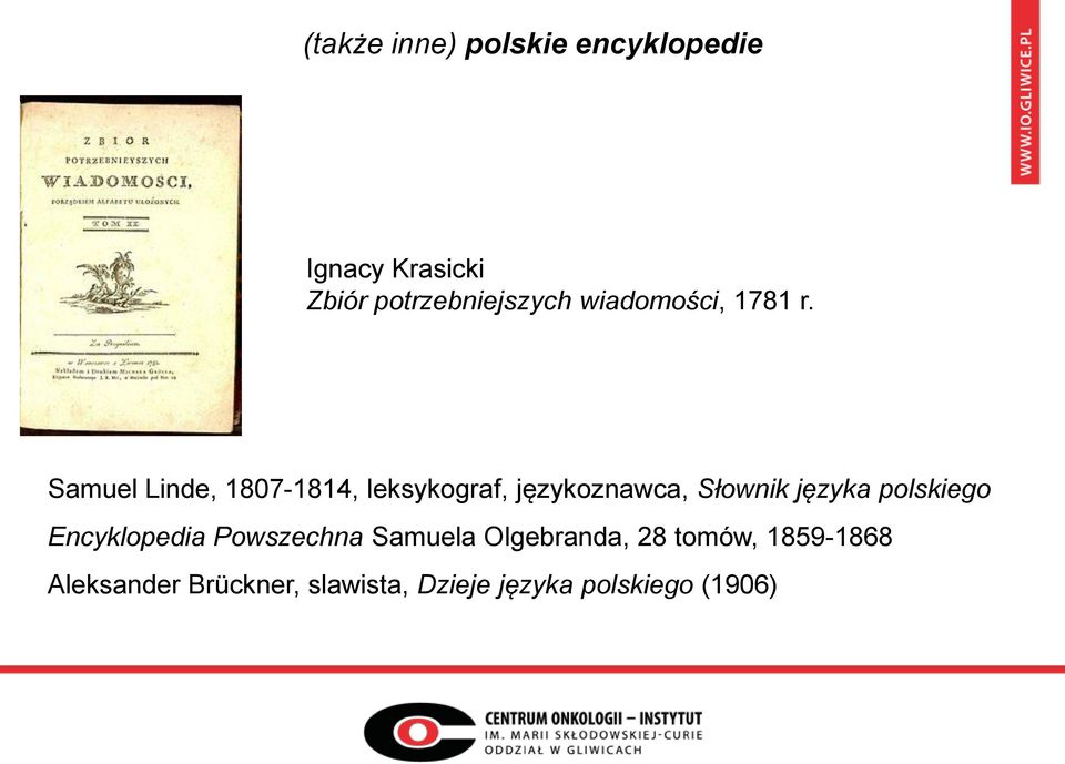 Samuel Linde, 1807-1814, leksykograf, językoznawca, Słownik języka