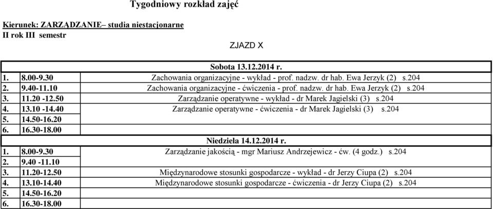 204 Zarządzanie operatywne - wykład - dr Marek Jagielski (3) s.204 Zarządzanie operatywne - ćwiczenia - dr Marek Jagielski (3) s.