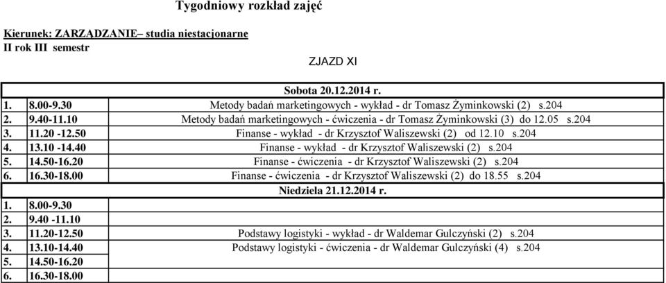 204 Finanse - wykład - dr Krzysztof Waliszewski (2) od 12.10 s.204 Finanse - wykład - dr Krzysztof Waliszewski (2) s.