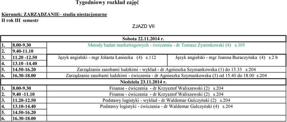 2 b Zarządzanie zasobami ludzkimi - wykład - dr Agnieszka Szymankowska (1) do 15.35 s.