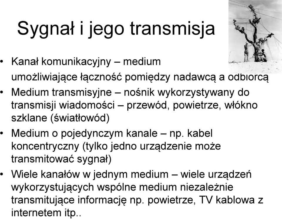 pojedynczym kanale np.