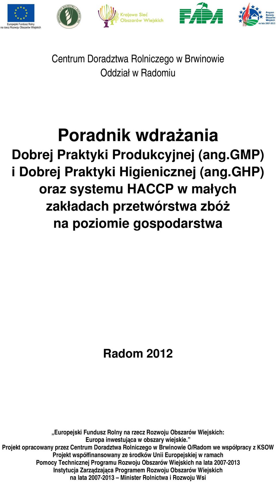 Europa inwestująca w obszary wiejskie.