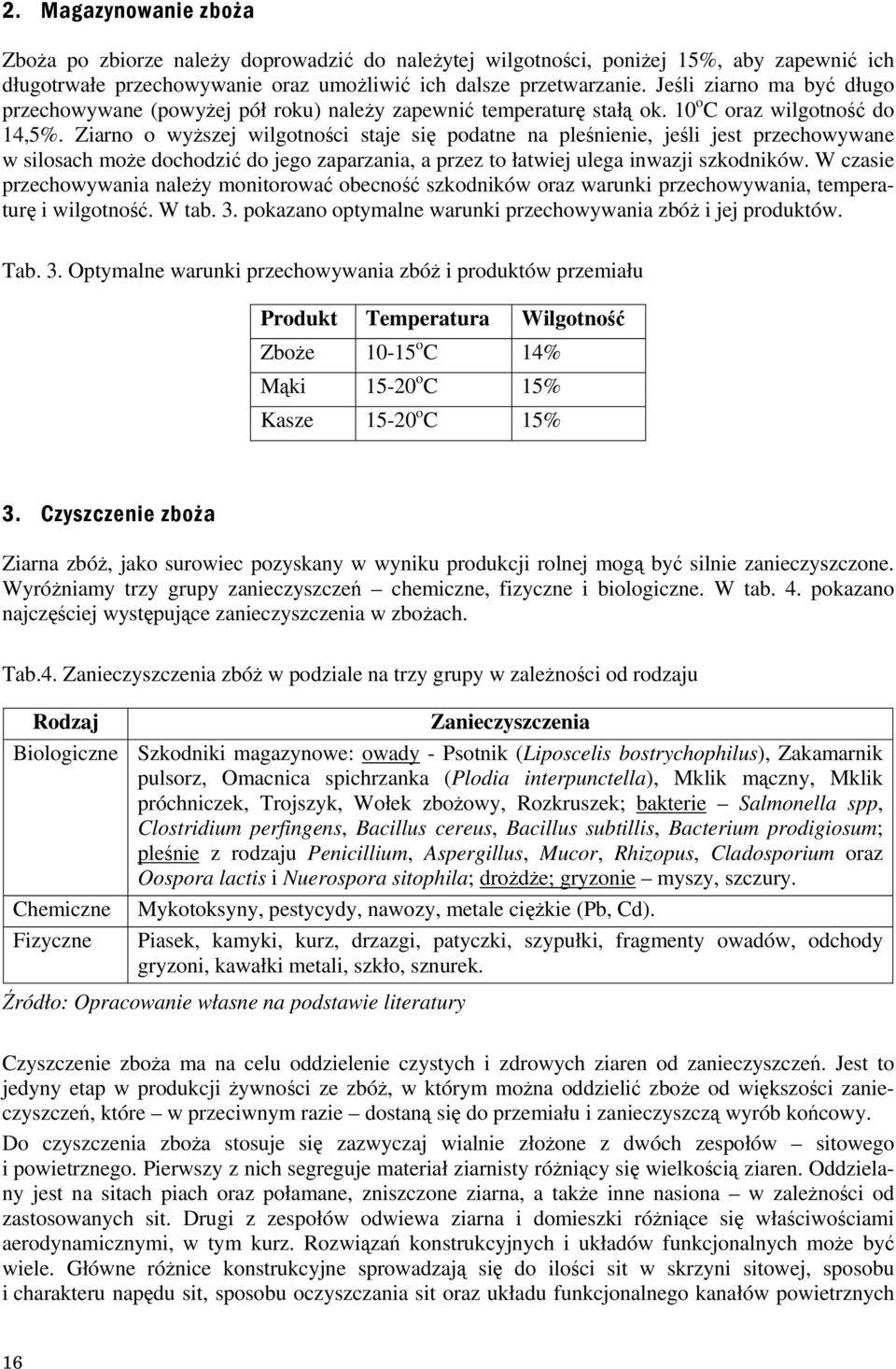 Ziarno o wyższej wilgotności staje się podatne na pleśnienie, jeśli jest przechowywane w silosach może dochodzić do jego zaparzania, a przez to łatwiej ulega inwazji szkodników.