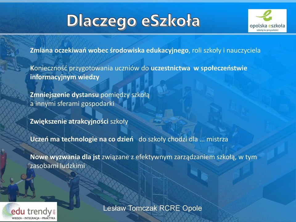 innymi sferami gospodarki Zwiększenie atrakcyjności szkoły Uczeo ma technologie na co dzieo do szkoły