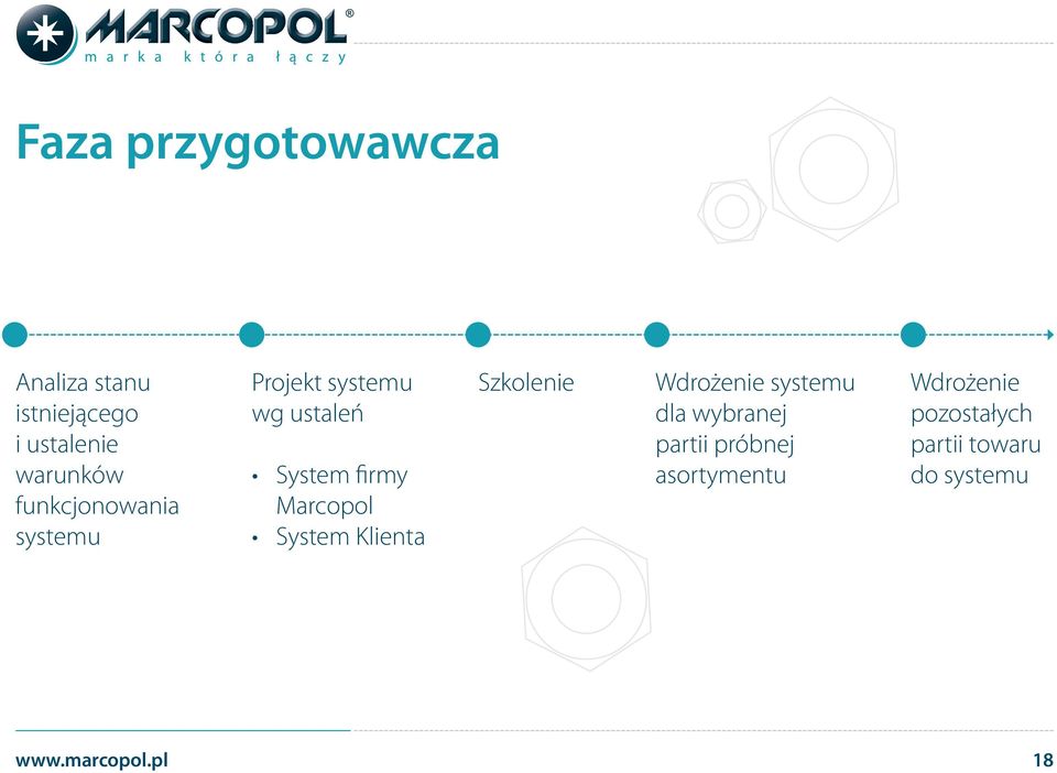 System Klienta Szkolenie Wdrożenie systemu dla wybranej partii próbnej