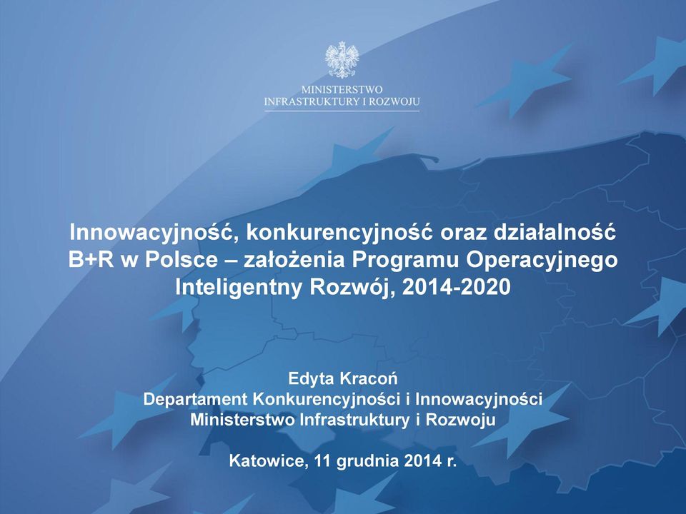 Edyta Kracoń Departament Konkurencyjności i Innowacyjności