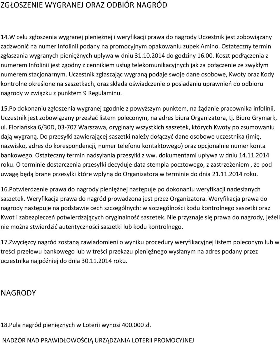 Regulamin Loterii Kasa Romana - PDF Darmowe pobieranie