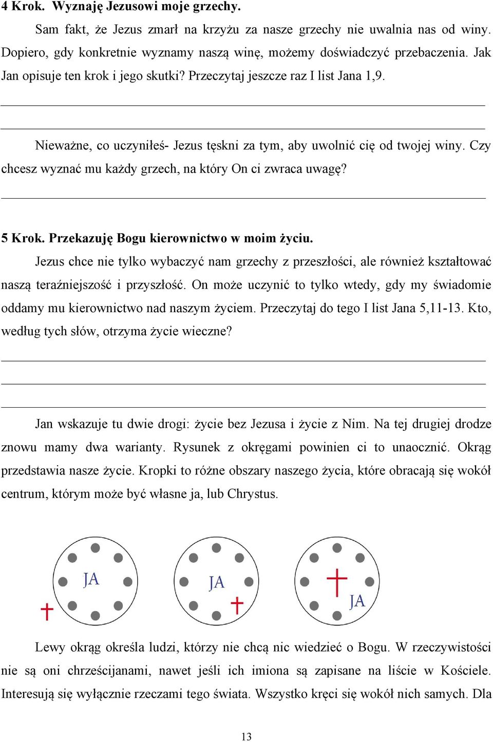 Czy chcesz wyznać mu każdy grzech, na który On ci zwraca uwagę? 5 Krok. Przekazuję Bogu kierownictwo w moim życiu.