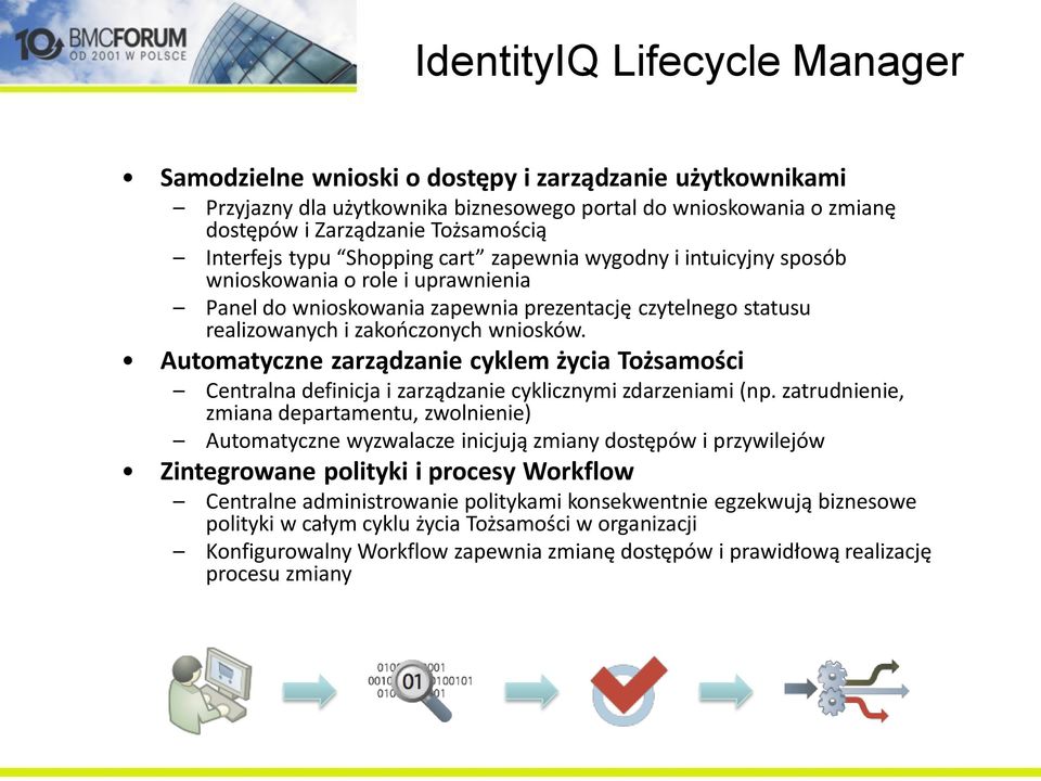 Automatyczne zarządzanie cyklem życia Tożsamości Centralna definicja i zarządzanie cyklicznymi zdarzeniami (np.