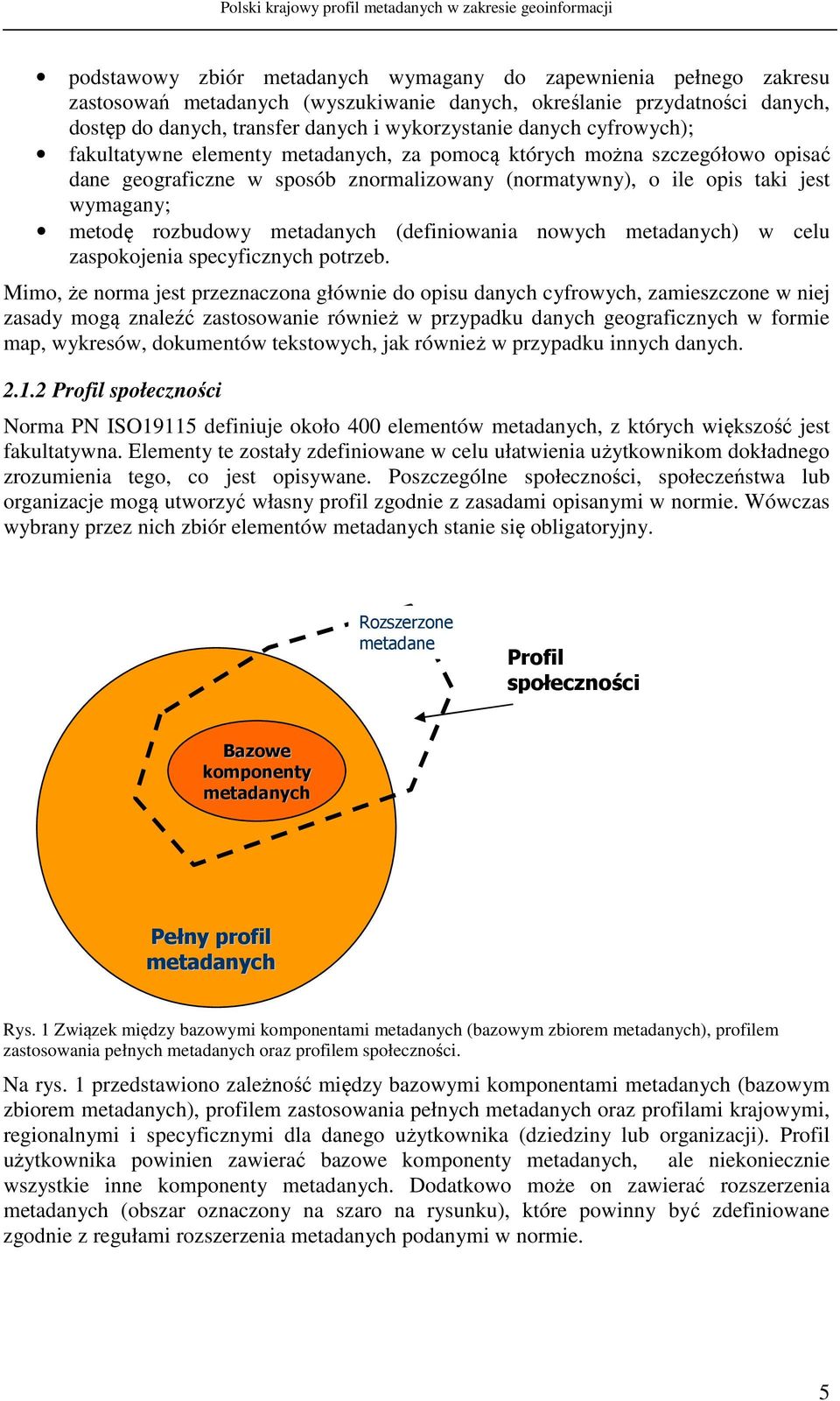 metadanych (definiowania nowych metadanych) w celu zaspokojenia specyficznych potrzeb.