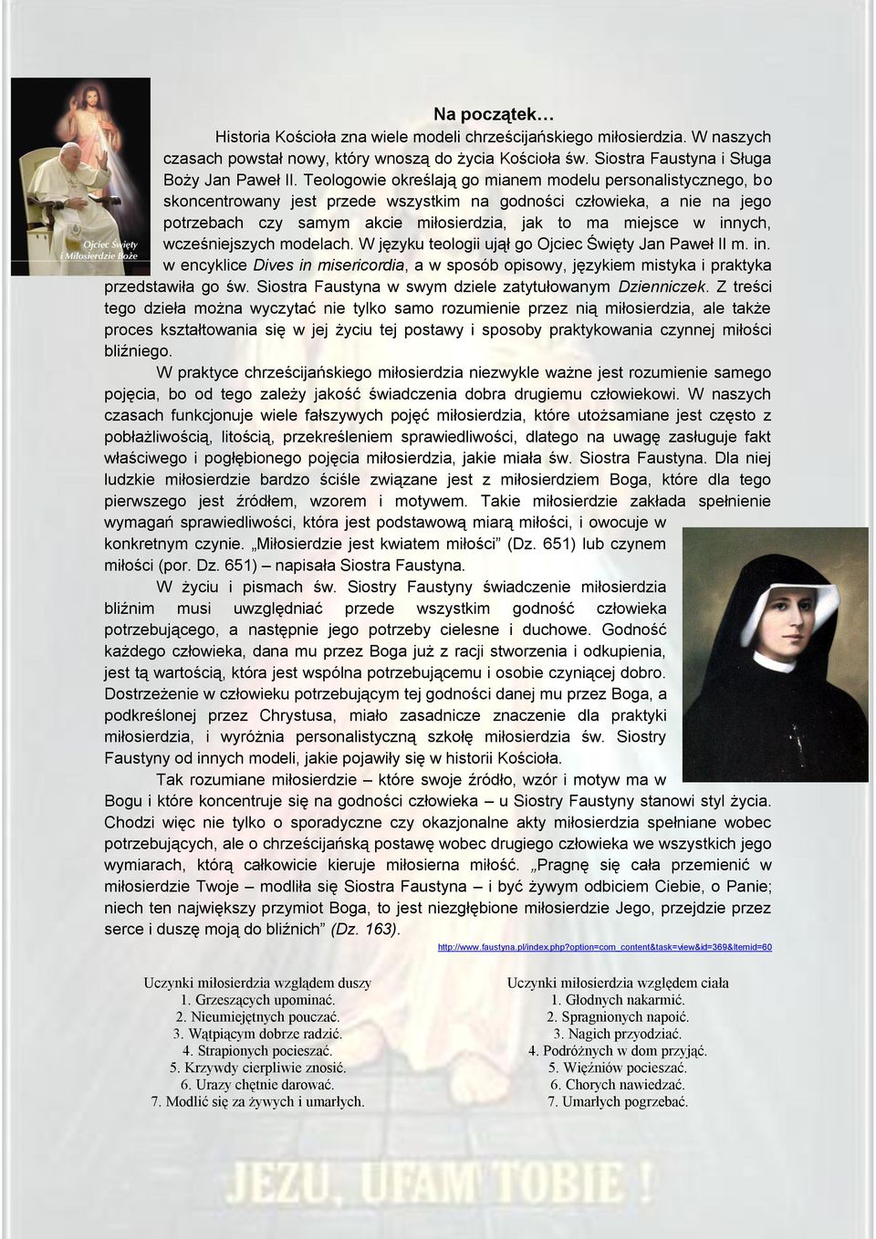 Fragment z Dzienniczka św. Faustyny - PDF Darmowe pobieranie