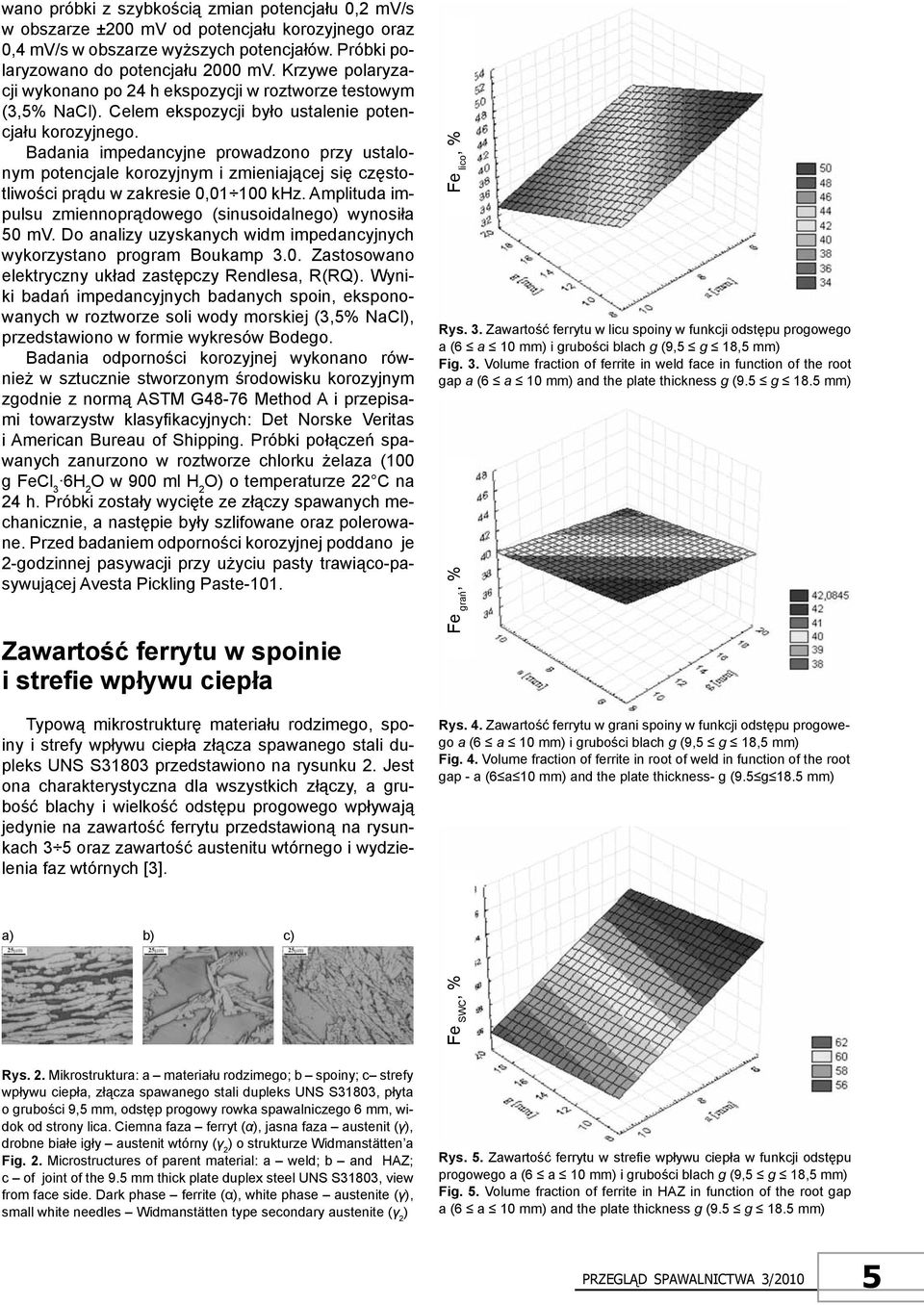 Badania impedancyjne prowadzono przy ustalonym potencjale korozyjnym i zmieniającej się częstotliwości prądu w zakresie 0,01 100 khz.