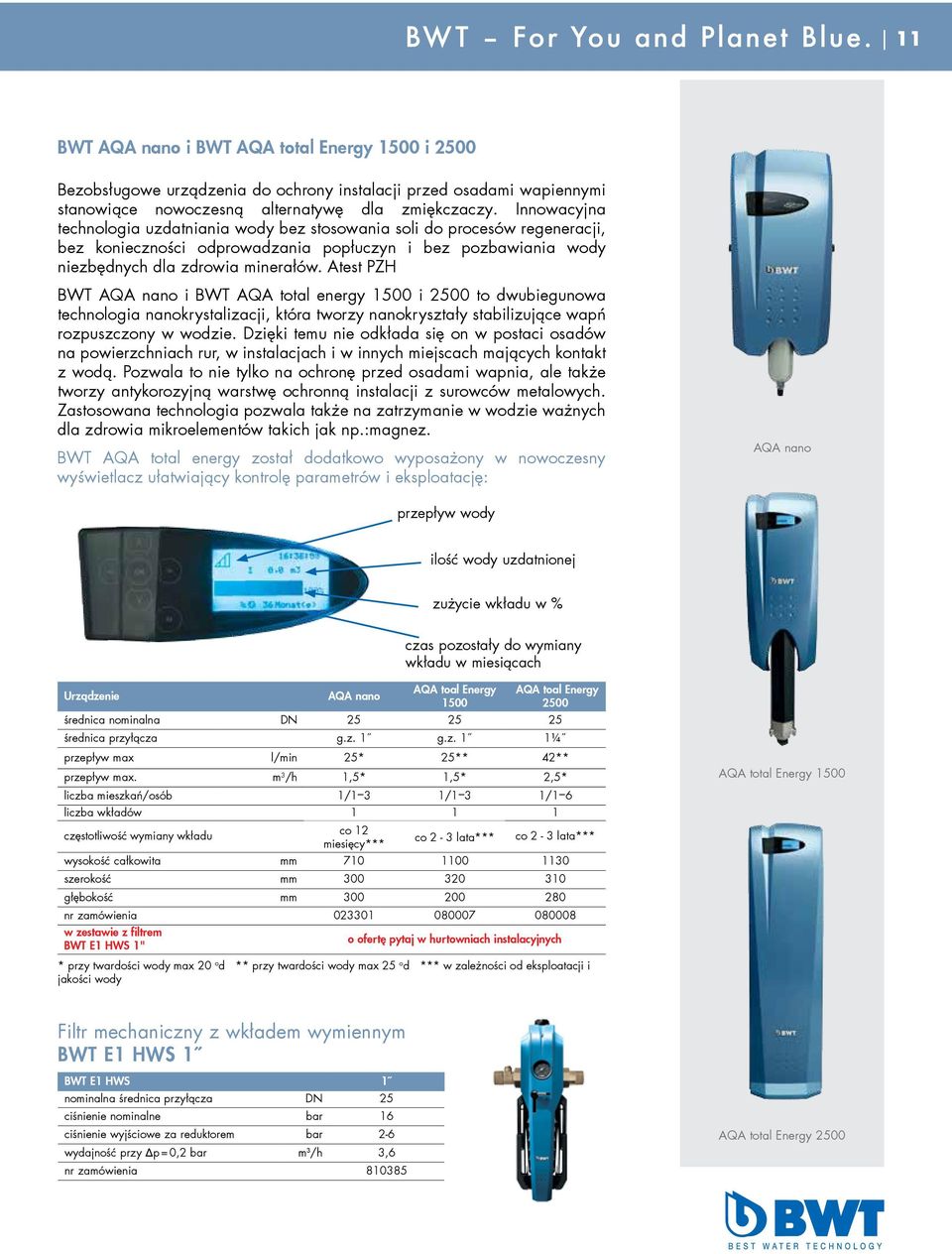 Atest PZH BWT AQA nano i BWT AQA total energy 1500 i 2500 to dwubiegunowa technologia nanokrystalizacji, która tworzy nanokryształy stabilizujące wapń rozpuszczony w wodzie.