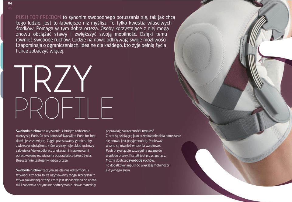 Idealne dla każdego, kto żyje pełnią życia I chce zobaczyć więcej. TRZY PROFILE Swoboda ruchów to wyzwanie, z którym codziennie mierzy się Push. Co nas porusza? Nazwij to Push for freedom!
