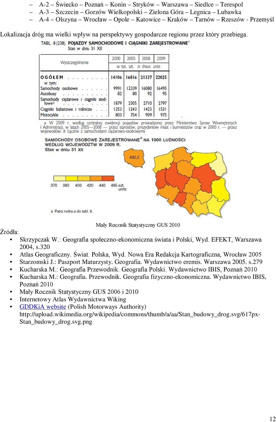 : Geografia społeczno-ekonomiczna świata i Polski, Wyd. EFEKT, Warszawa 2004, s.320 Atlas Geograficzny. Świat. Polska, Wyd. Nowa Era Redakcja Kartograficzna, Wrocław 2005 Starzomski J.