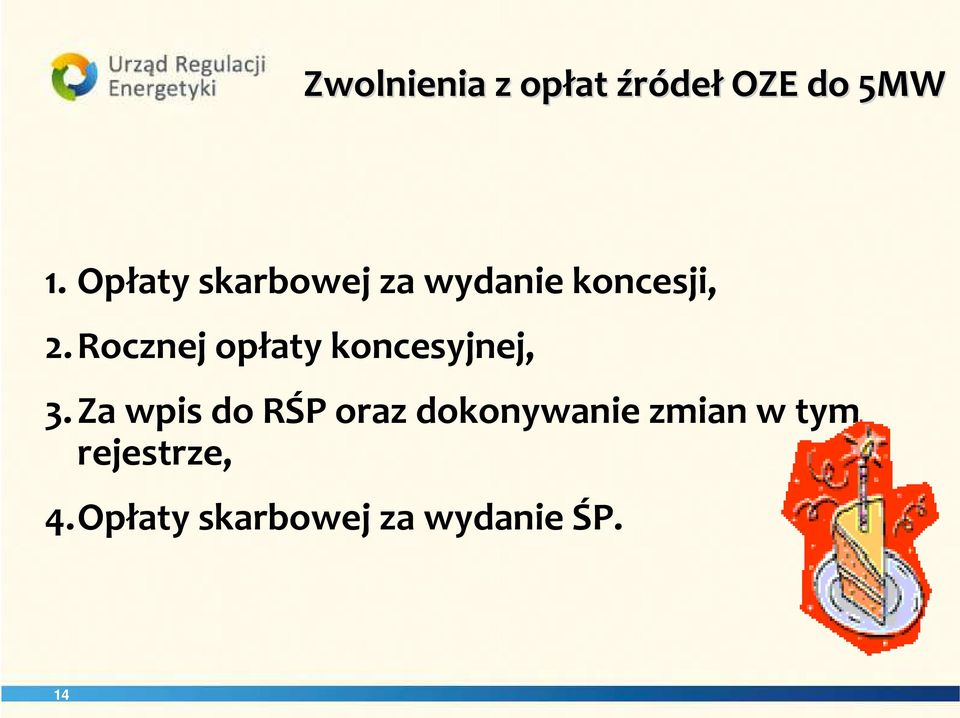 Rocznej opłaty koncesyjnej, 3.