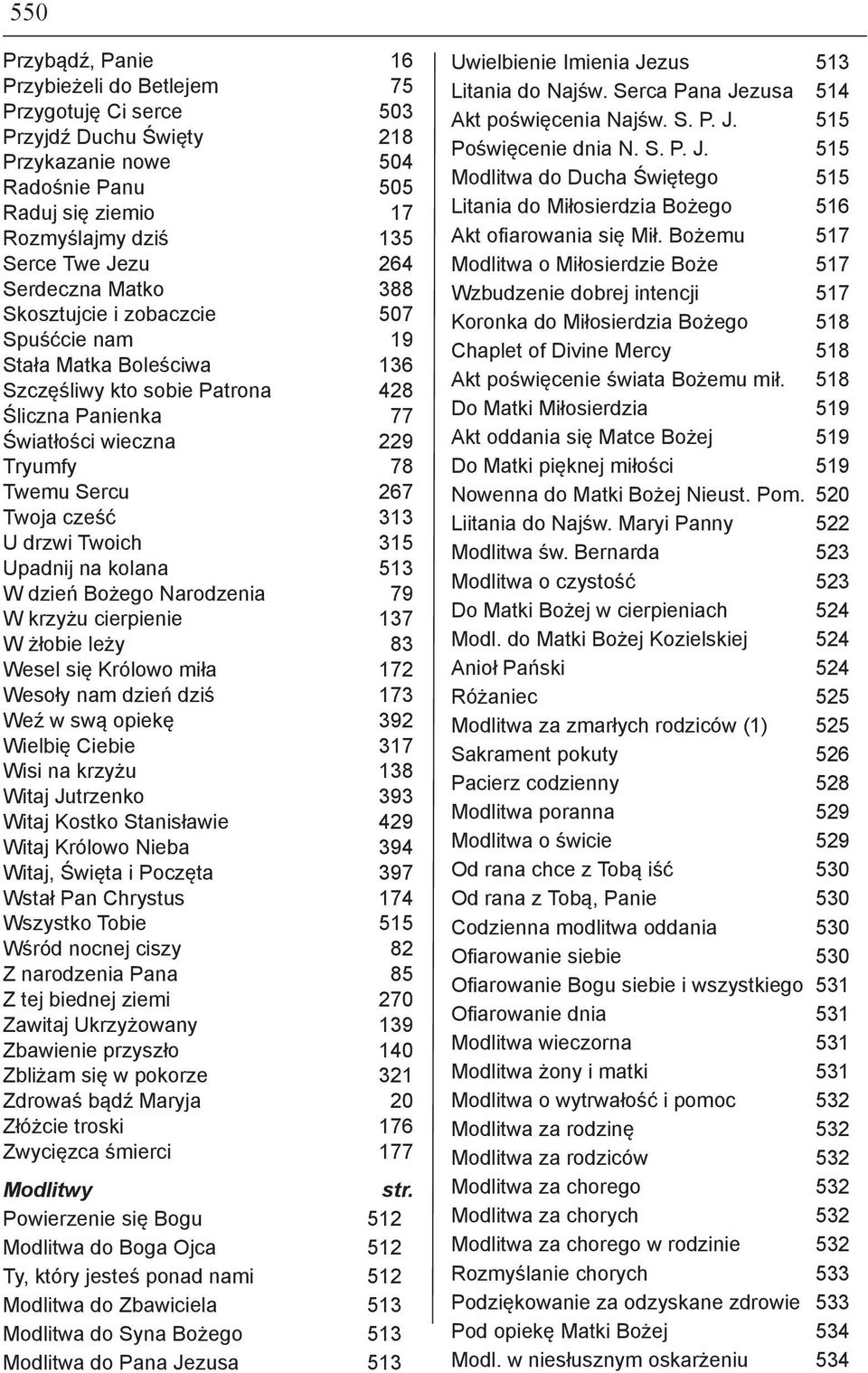 cześć 313 U drzwi Twoich 315 Upadnij na kolana 513 W dzień Bożego Narodzenia 79 W krzyżu cierpienie 137 W żłobie leży 83 Wesel się Królowo miła 172 Wesoły nam dzień dziś 173 Weź w swą opiekę 392
